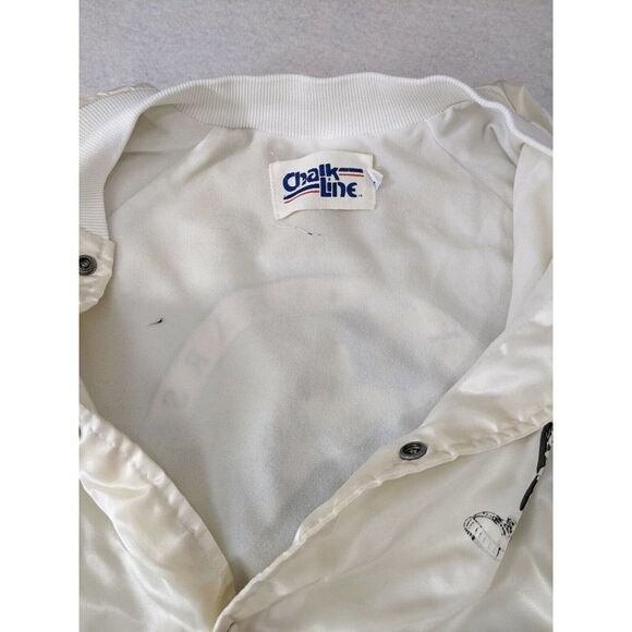 Walt Disney Mickey Mouse Chalk Line Satin Bomber Jacket Large 1987 Sixty Years - Picture 4 of 12